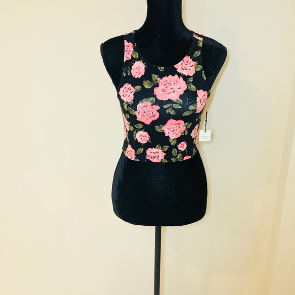 Forever 21 Tops - Pink Floral Crop Top!